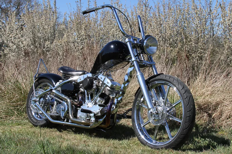 Custom motorcycle chopper design and build P & D Custom Bikes